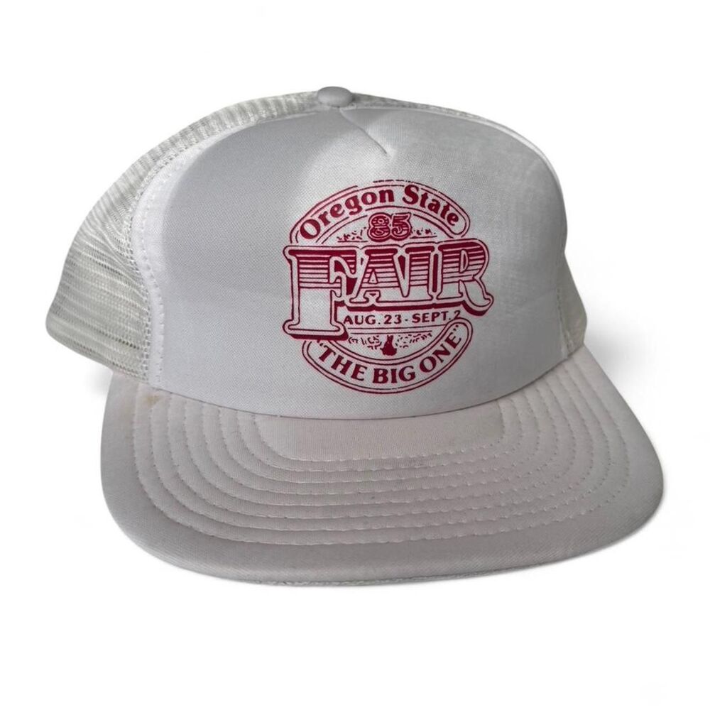Vintage 1985 Oregon State‎ Fair white and red  snapback hat “the big one” - Picture 5 of 8